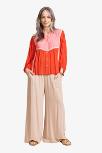Eb Ive: Eb & Ive - Alegria Spliced Top - Cameo/Coral