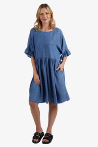 Elm Lifestyle: Elm - Charlie Chambray Dress - Blue Wash