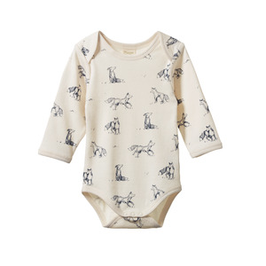 Nature Baby - Long Sleeve Bodysuit - Foxy Print