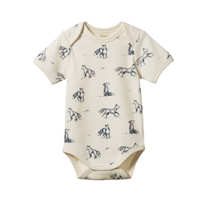 Nature Baby - Short Sleeve Bodysuit - Foxy Print