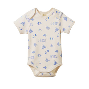 Nature Baby - Short Sleeve Body Suit - Atlantic Print
