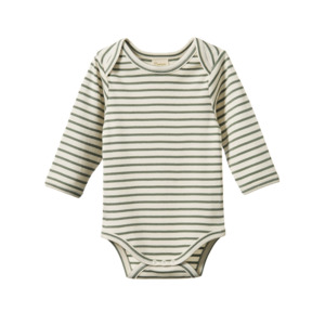 Baby: Nature Baby - Long Sleeve Body Suit- Nettle Sailor Stripe