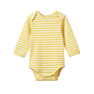 Nature Baby - Long Sleeve Bodysuit - Sunburst Sailor Stripe