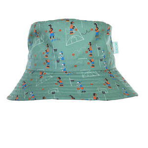 Hats: Acorn - Shooting Hoops Wide Brim Bucket hat - Green & Multi