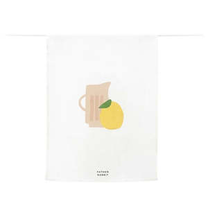 Father Rabbit - Tea Towel - Jug With Lemon