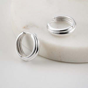 Jewellery: Zafino - Paris Hoop Earring - Silver
