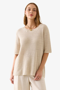 Isle of Mine - Sylvie Knit T Shirt - Canvas