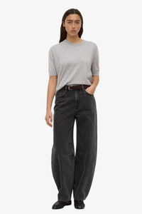 Assembly Label - Vanya Cotton/Cashmere Tee - Grey Marle