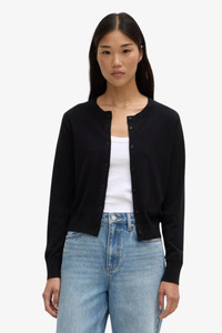 Assembly Label - Semra Cotton Cashmere Cardigan - Black