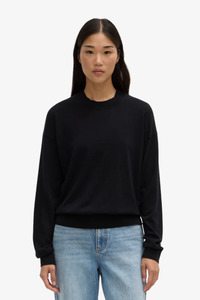 Assembly Label: Assembly Label Cotton Cashmere Lounge Sweater - Black