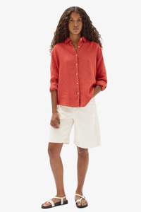 Assembly Label: Assembly Label - Xander Linen Shirt - Papaya