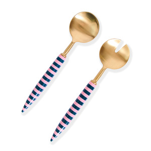 Home Body: Kip & Co - Brasserie Salad Servers - Florence Stripe