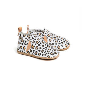 Baby Shoes: Pretty Brave - Slip On - White Leopard
