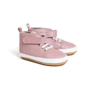Baby Shoes: Pretty Brave - Hi Top - Wild Rose