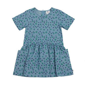 Hoot Kid - Seen it All Dress - Chambray Butterfly
