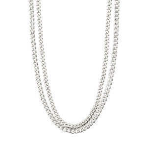 Pilgrim - Blossom Recycled Curb Chain Necklace - Silver Plated