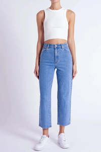 Abrand: Abrand - A Venice Straight - Parker Organic - Mid Blue