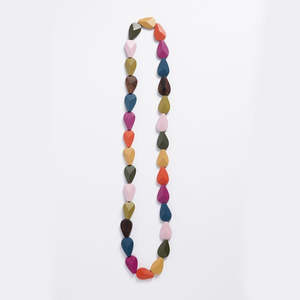 Rare Rabbit: Rare Rabbit - Koala Faceted Long Necklace - Multi / Olive