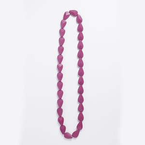 Rare Rabbit - Koala Faceted Long Necklace - Magenta