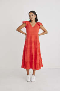 Ivy + Jack - Marley Sunset Cotton Sleeveless Tiered Maxi