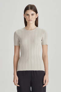 Commoners - Base Rib Knit Tee - Pumice