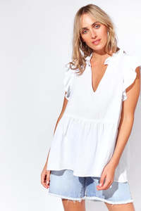 Isle Of Mine Clearance: Isle Of Mine - Java Frill Top - Imperial