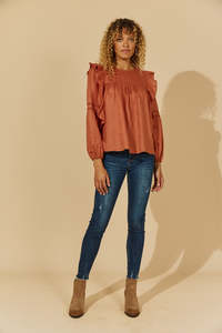 Isle of Mine - Honesty Peasant Top - Rust