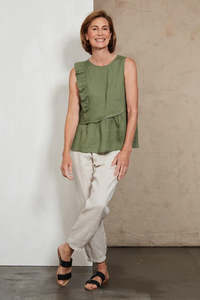 Eb Ive Clearance: Eb & Ive - Indica Frill Tank - Fern