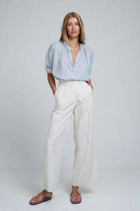 Lilya - Day Cotton Pant - Bone White