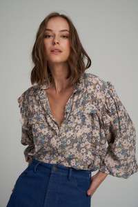 Lilya: Lilya - Ratu Blouse - Floral Blue