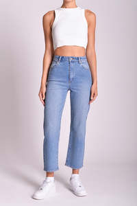 Abrand Nuew Denim: Abrand - A Venice Straight - Mary Kate - Vintage Blue
