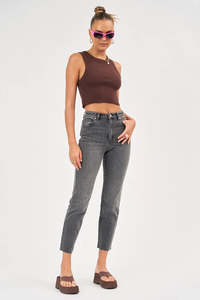 Abrand Nuew Denim: Abrand - 94 High Slim - Addison - Vintage Black