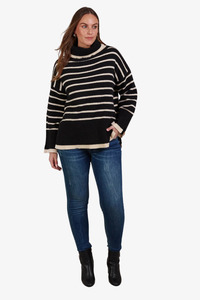 Eb & Ive - Katana Roll Neck Knit - Black