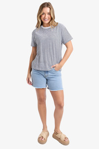 Foxwood - Hutch Stripe Tee - White