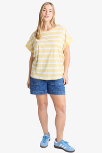 Elm Lifestyle: Elm - Maddison Tee - Banana  / White Stripe