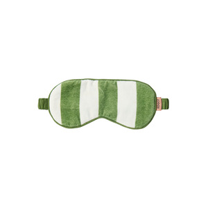 Kip & Co - Velvet Eye Mask - Moss Stripe