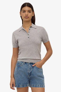 Assembly Label - Sloane Cotton Cashmere Polo - Grey