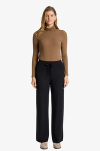 Pants Jumpsuits: Eb & Ive -Samira Knit Pant - Black