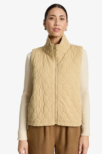 Eb & Ive -Sansi Quilted Crop Vest - Dune