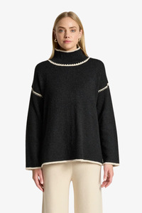 Eb & Ive - Orin Jumper - Black /Dune