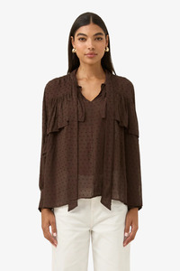 Newest: Isle of Mine - Della Blouse - Chocolate