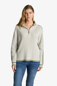 Eb & Ive - Liora Zip Jumper - Bisque/Sage