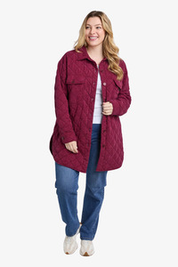 Elm - Katie Quilted Shacket - Plum