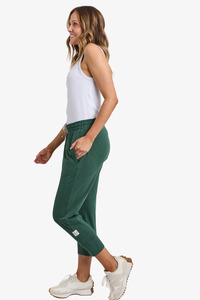 Pants Jumpsuits: Elm - Fundamental Brunch Pant - Winter Green