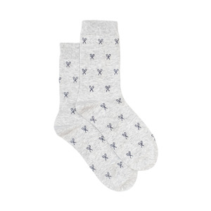 Antler - Silver Bow Sock