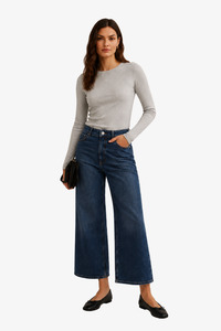 Witchery - Wide Leg Crop - Pacific Blue
