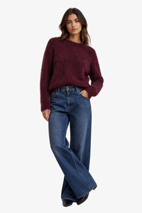 Witchery - Fluffy Crew Knit - Aubergine