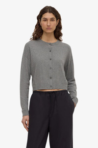 Assembly Label - Orina Cotton Cashmere Cardigan - Dark Grey Marle
