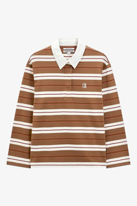Country Road - Australian Rugby Polo Sweat Mocha Stripe-