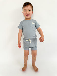Frontpage: Organic Cotton Ribbed Summer Set | Blueberry